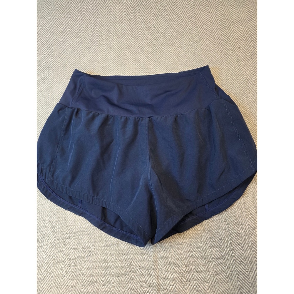 Lululemon Athletic Shorts Women's Medium Navy Blue Running Gym Training Outdoor